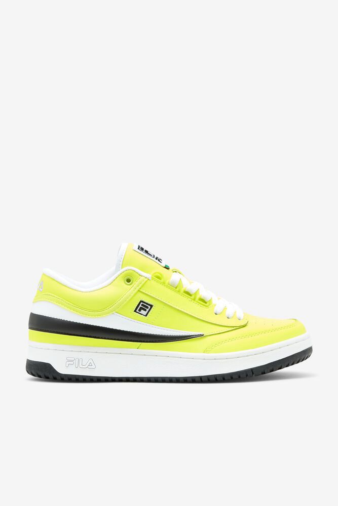 Fila T-1 Mid Yellow Sneakers Mens - NZ 07824-ZTPV